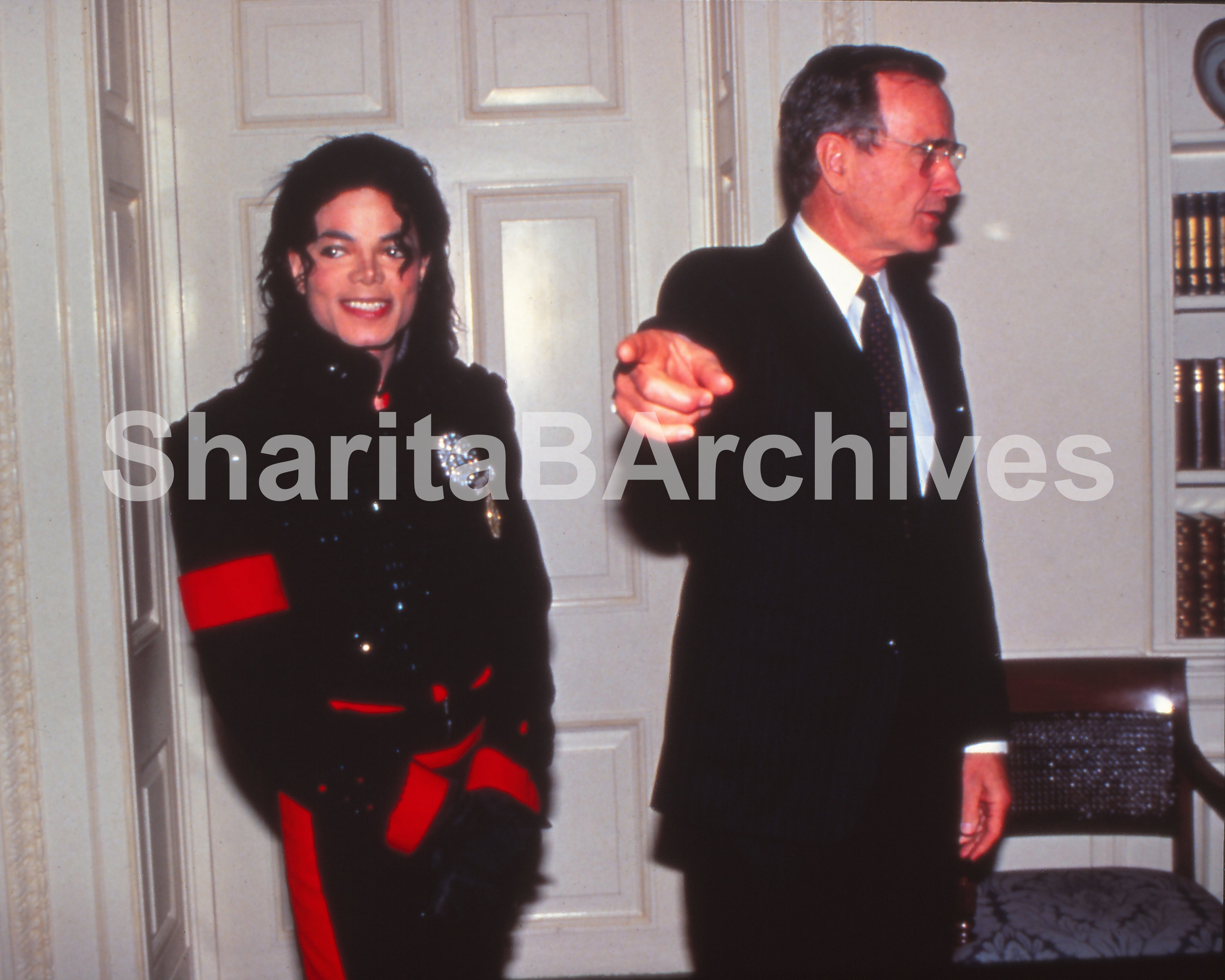 Michael Jackson & President George H.W. Bush — Original Photograph