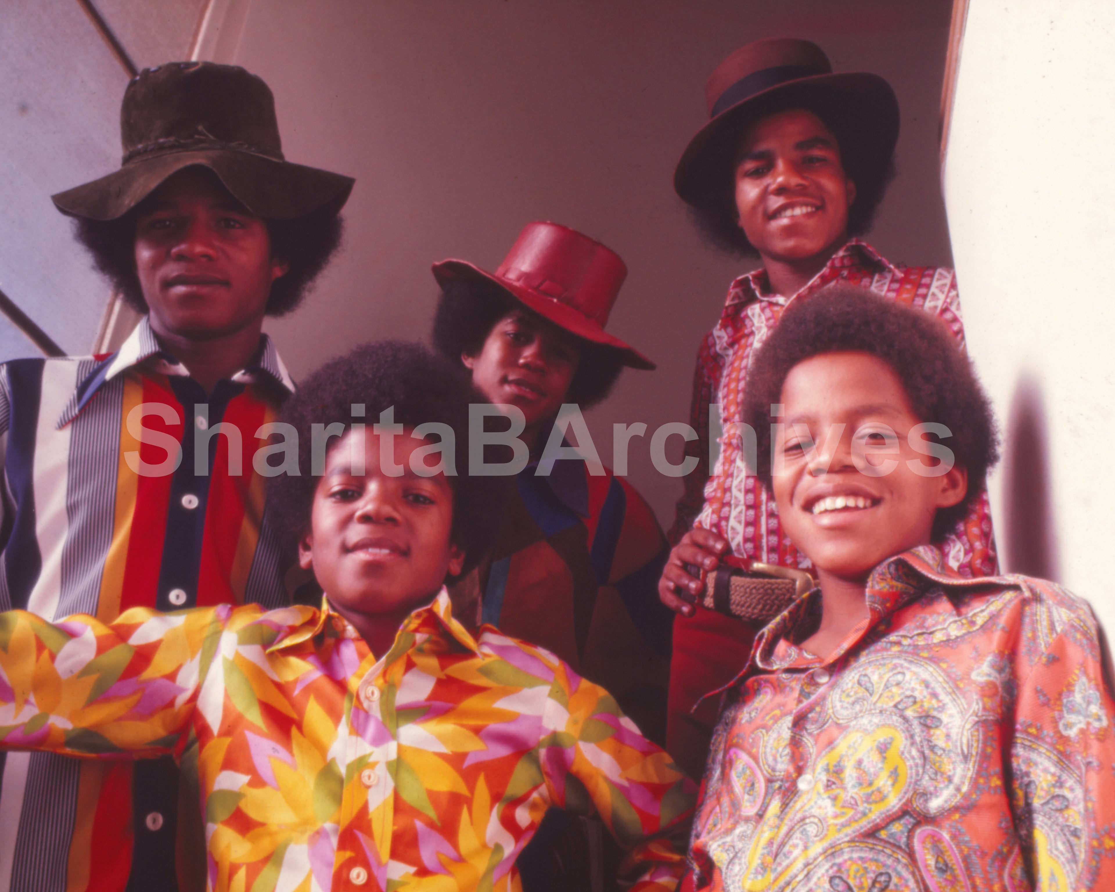 The Jackson 5 — Stairwell Pose, Circa 1970 | Fine Art Print