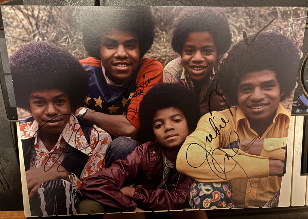 Jackson 5 Autographed Photo – Marlon, Jackie, Tito & Jermaine